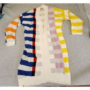 LEGO x Target Cardigan Sweater Womens Large Multicolor Stripe Wool Blend Knit